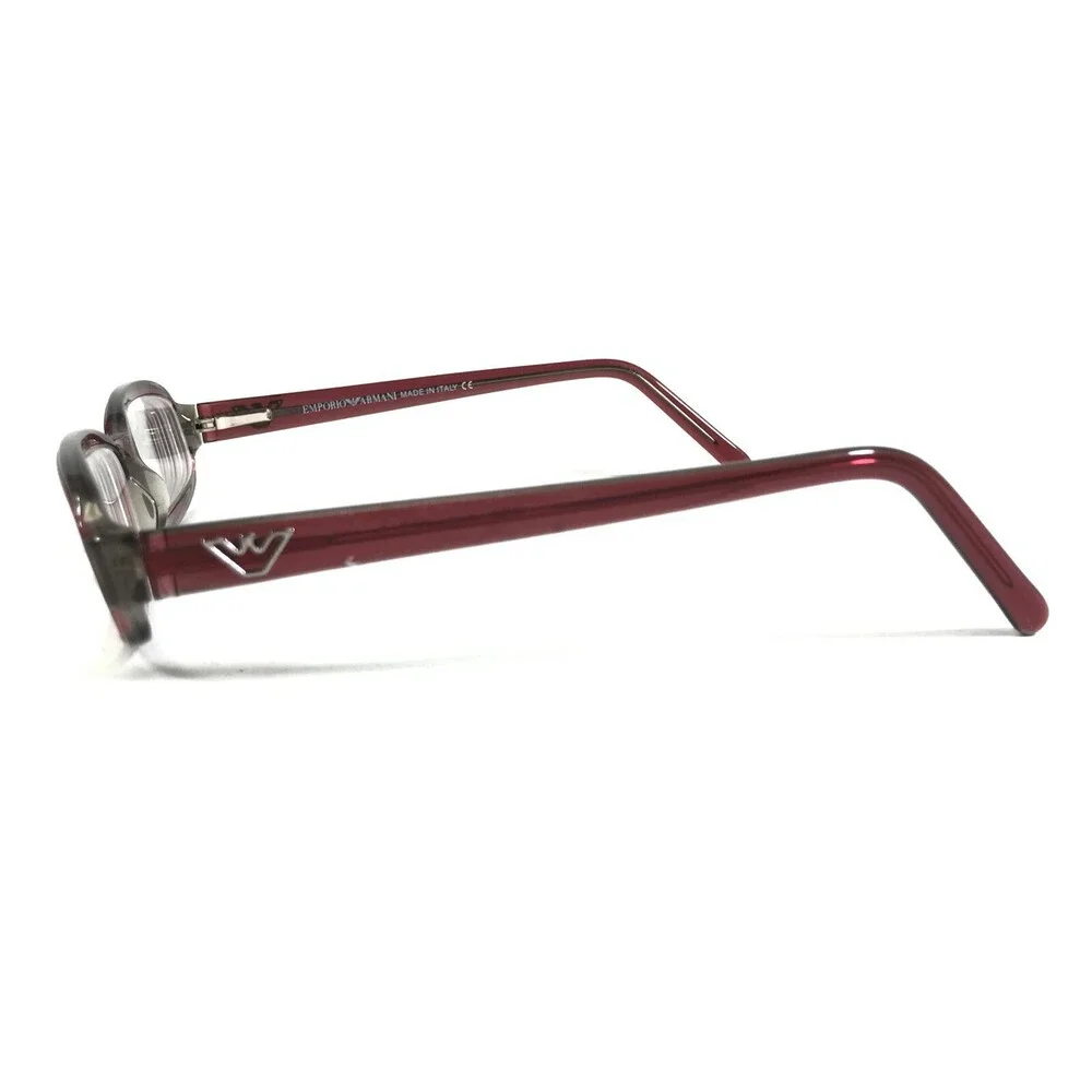 Emporio Armani Eyeglasses Frames 652 559 Gray Red Rectangular Full Rim 50-18-135